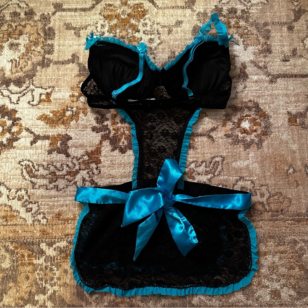 Vintage Y2K Playboy Apron Coquette Costume Lingerie - Picture 5 of 12